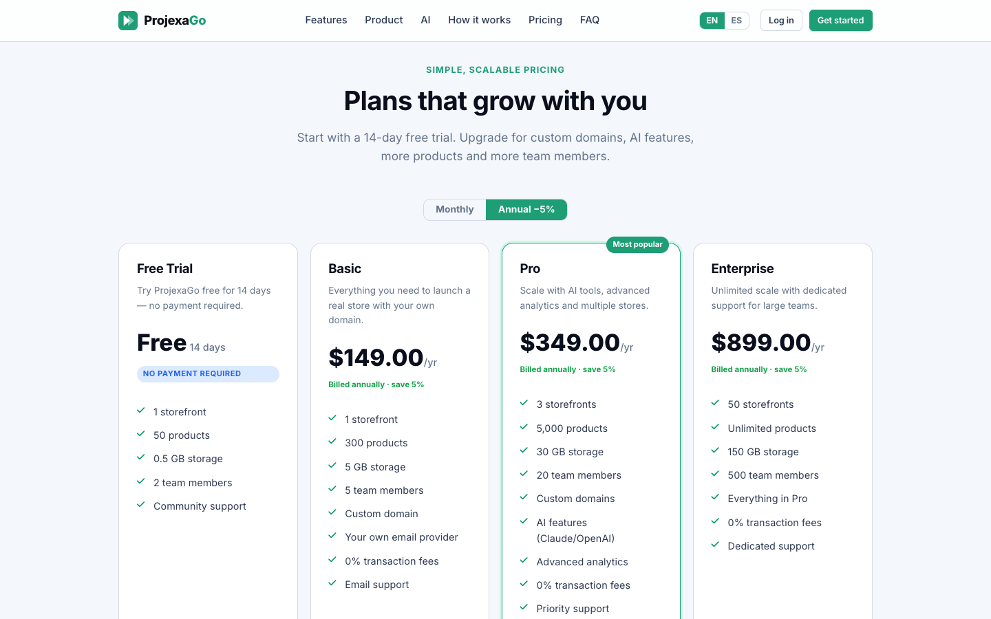 02 landing pricing